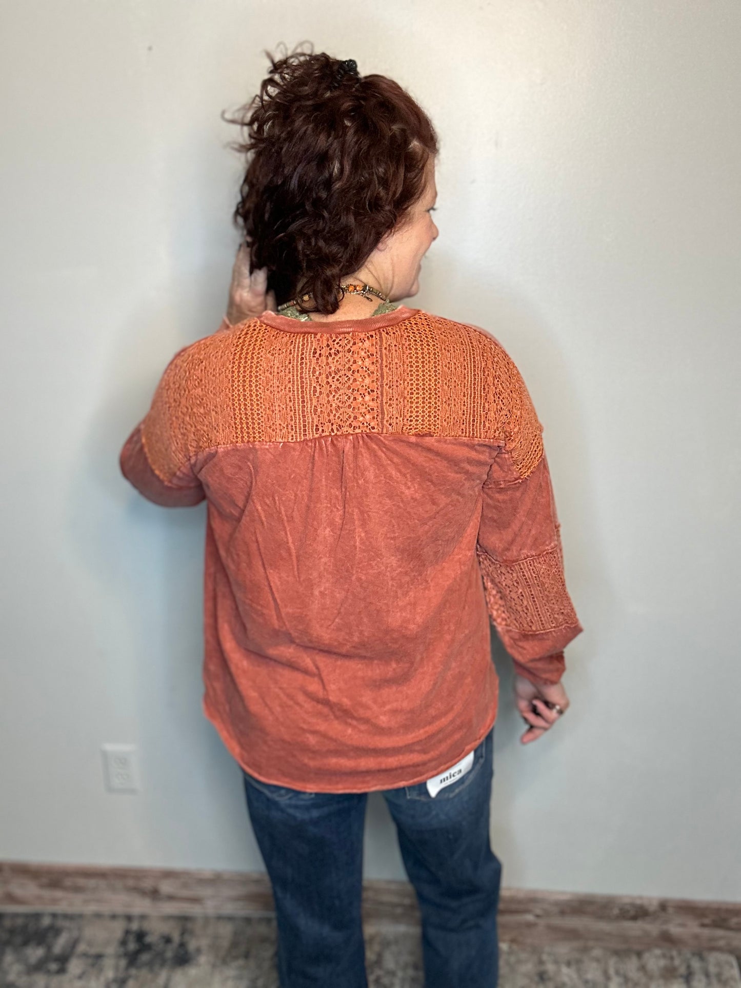 Lace Patch Long Sleeve