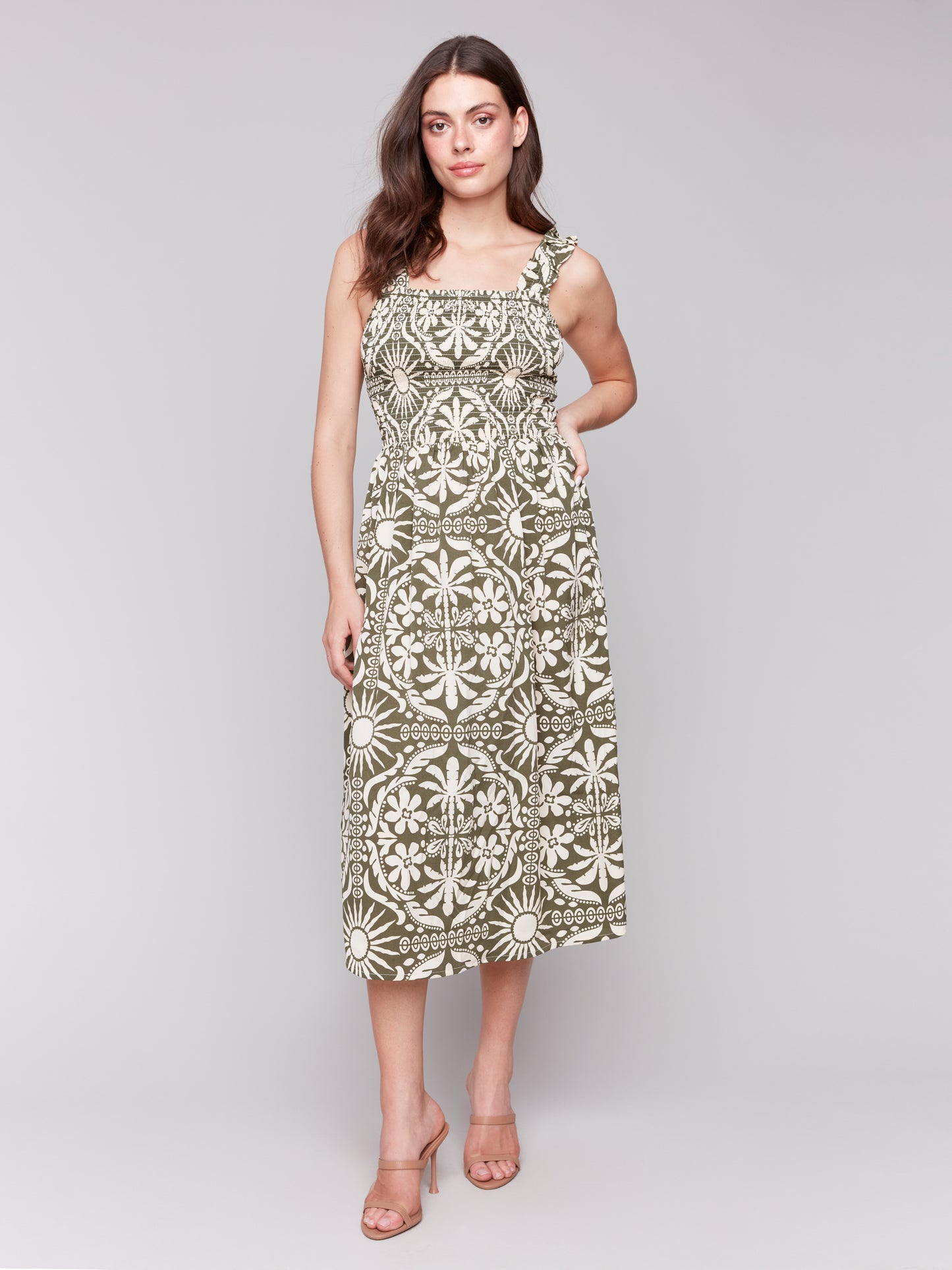 Olive Blossom Dress -Charlie B