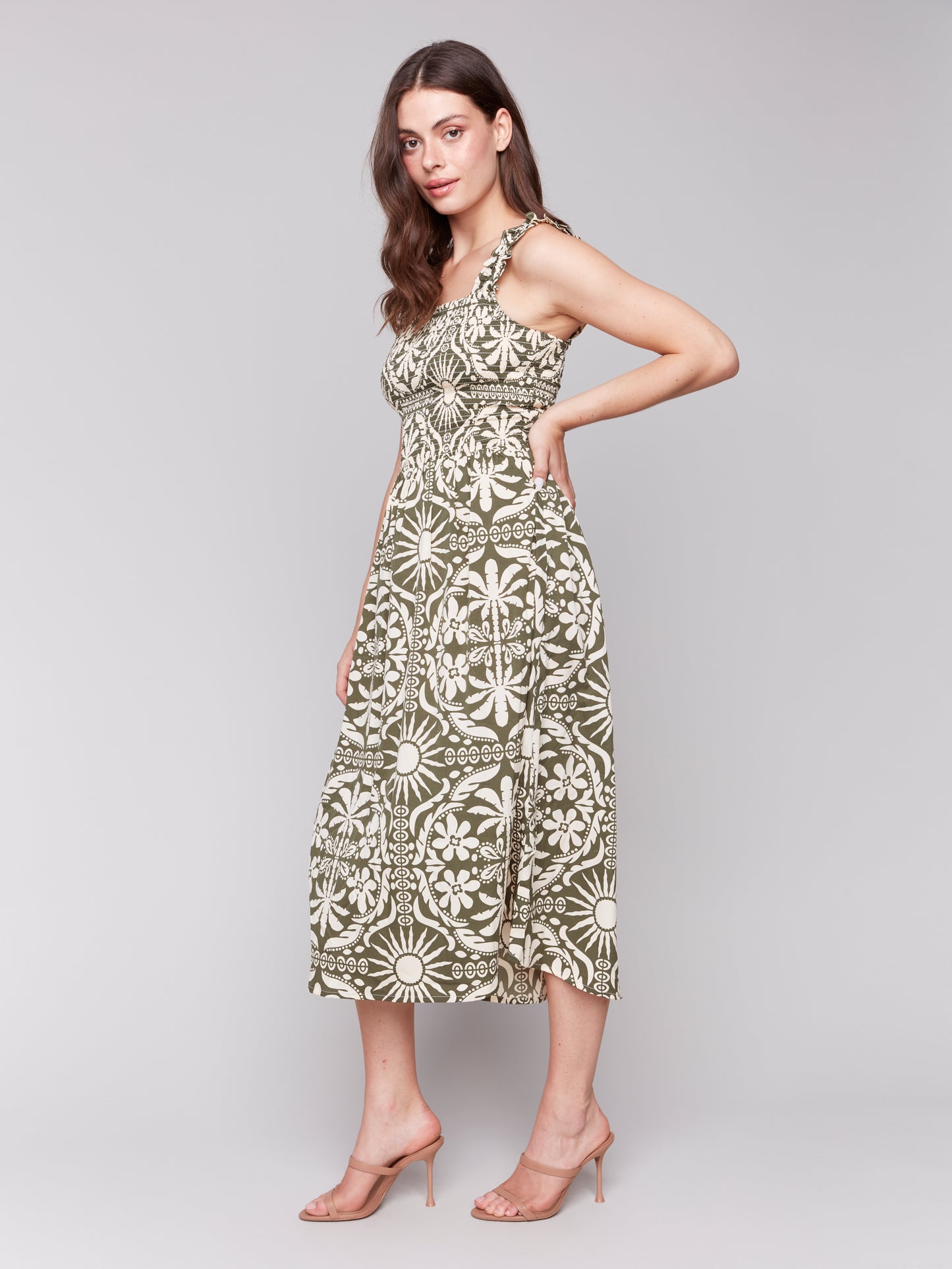 Olive Blossom Dress -Charlie B