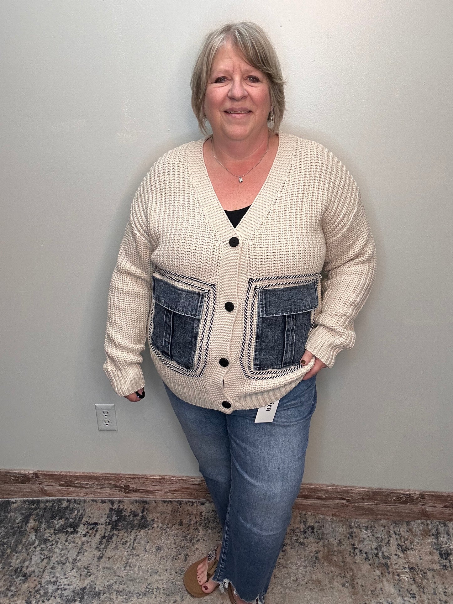 Denim and Knit Cardi