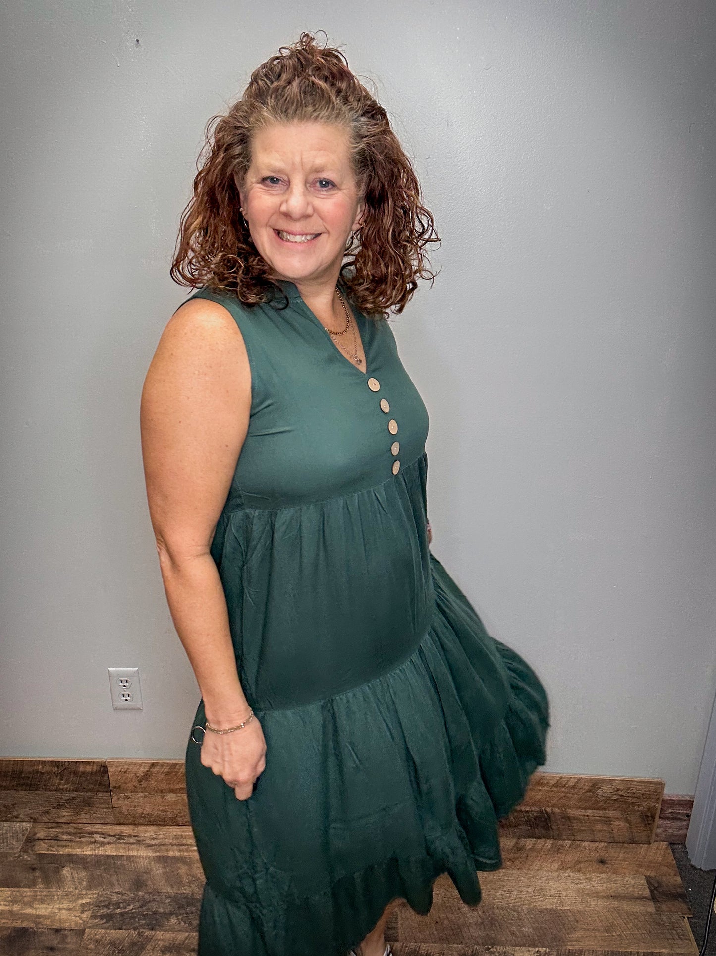 Tiered Midi Dress