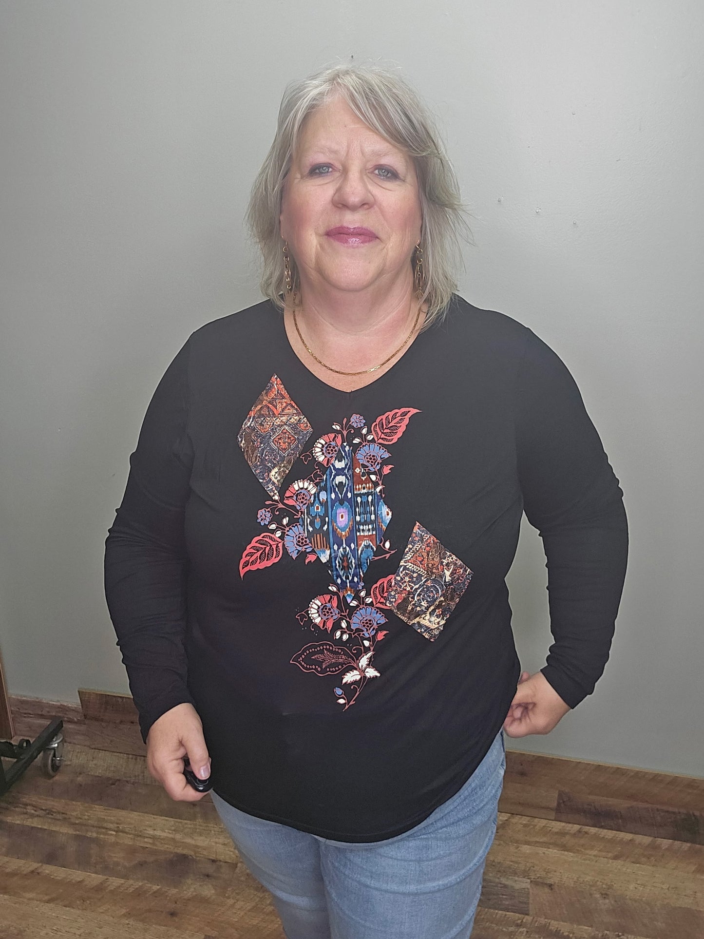 Patchwork Long Sleeve Tee