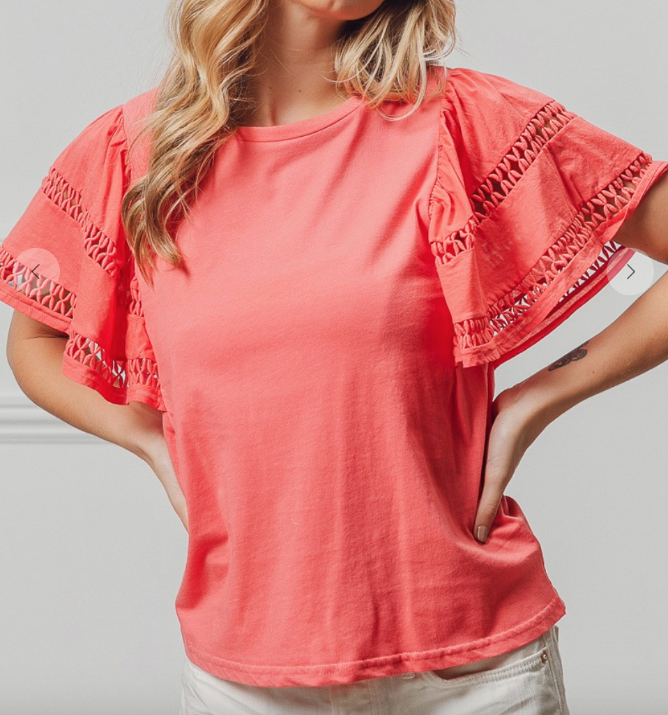 Shirred Sleeve Top