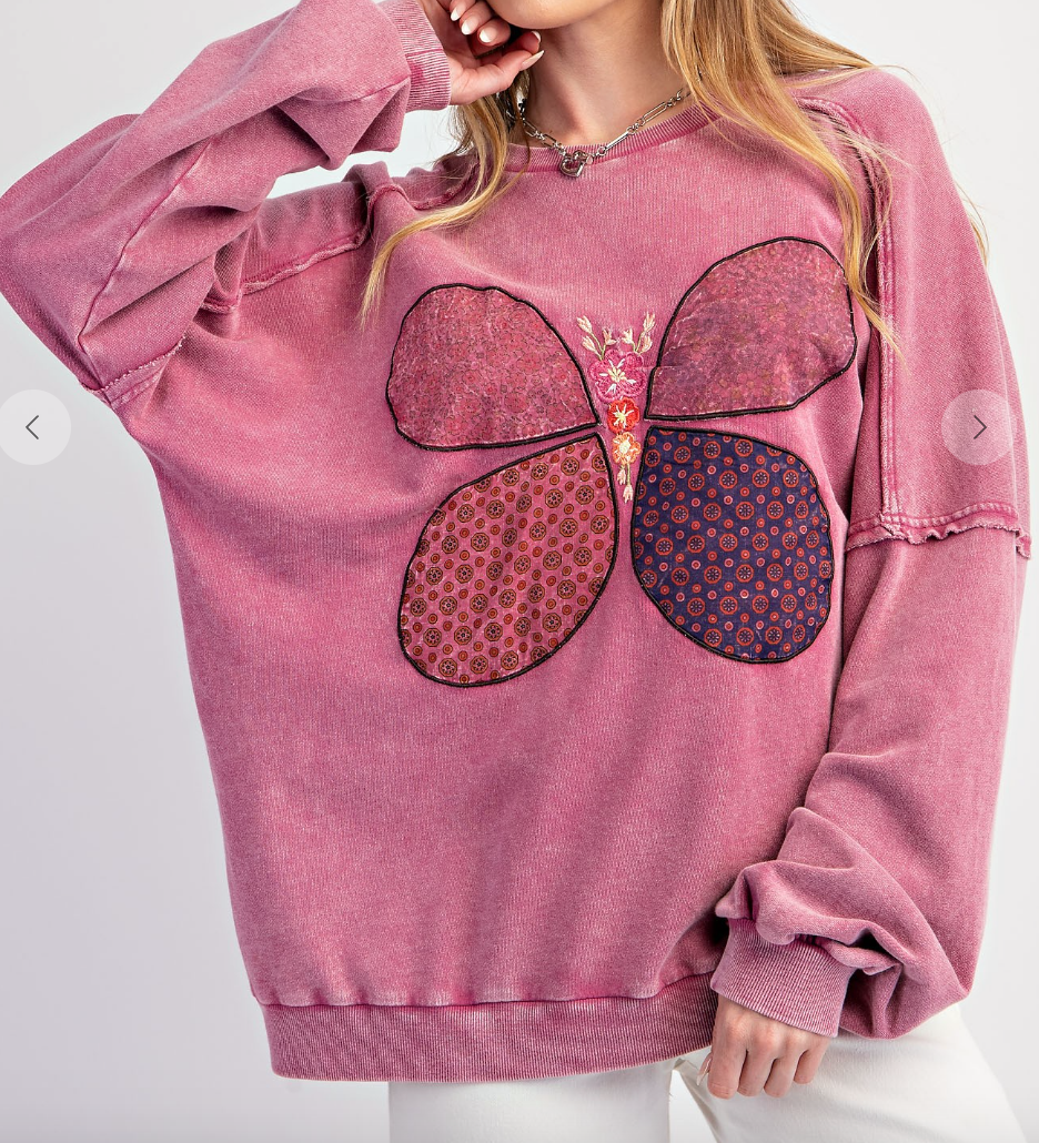 Butterfly Patch Sweatshirt