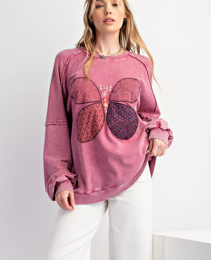 Butterfly Patch Sweatshirt