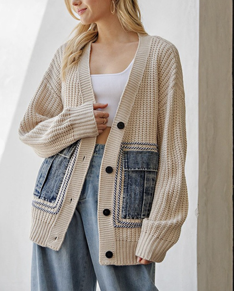 Denim and Knit Cardi