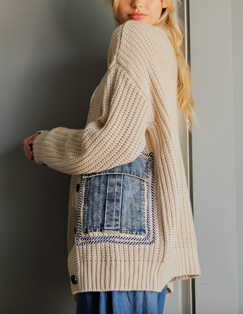 Denim and Knit Cardi