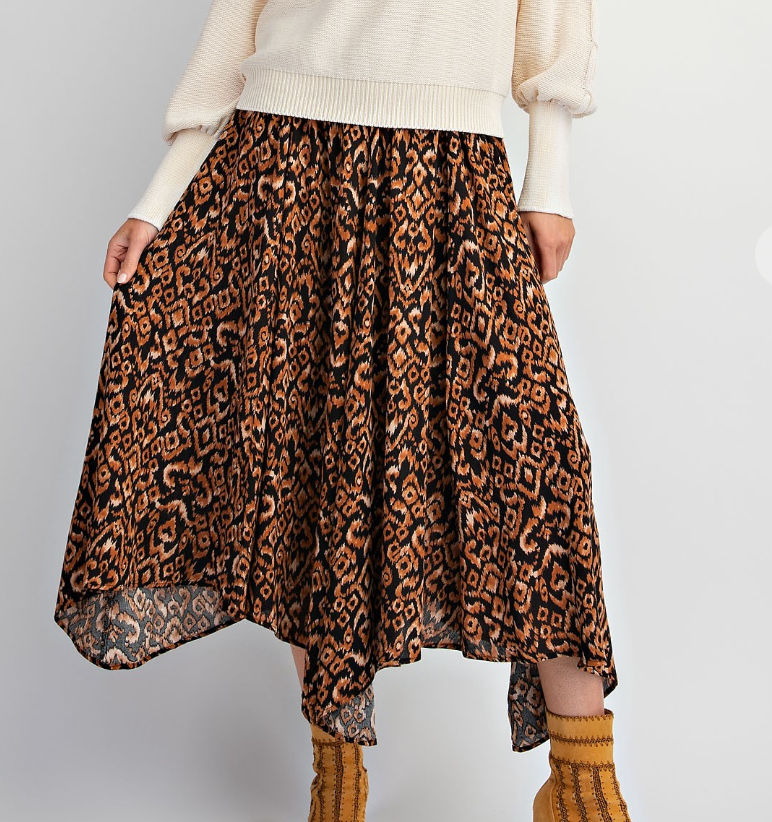 Flowy Printed Skirt