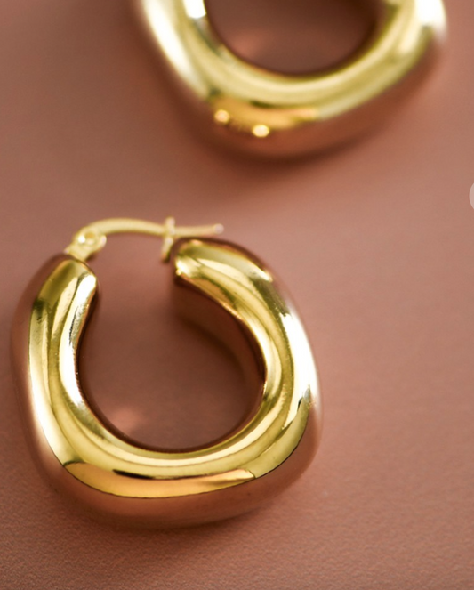 Chunky Gold Hoop Earring