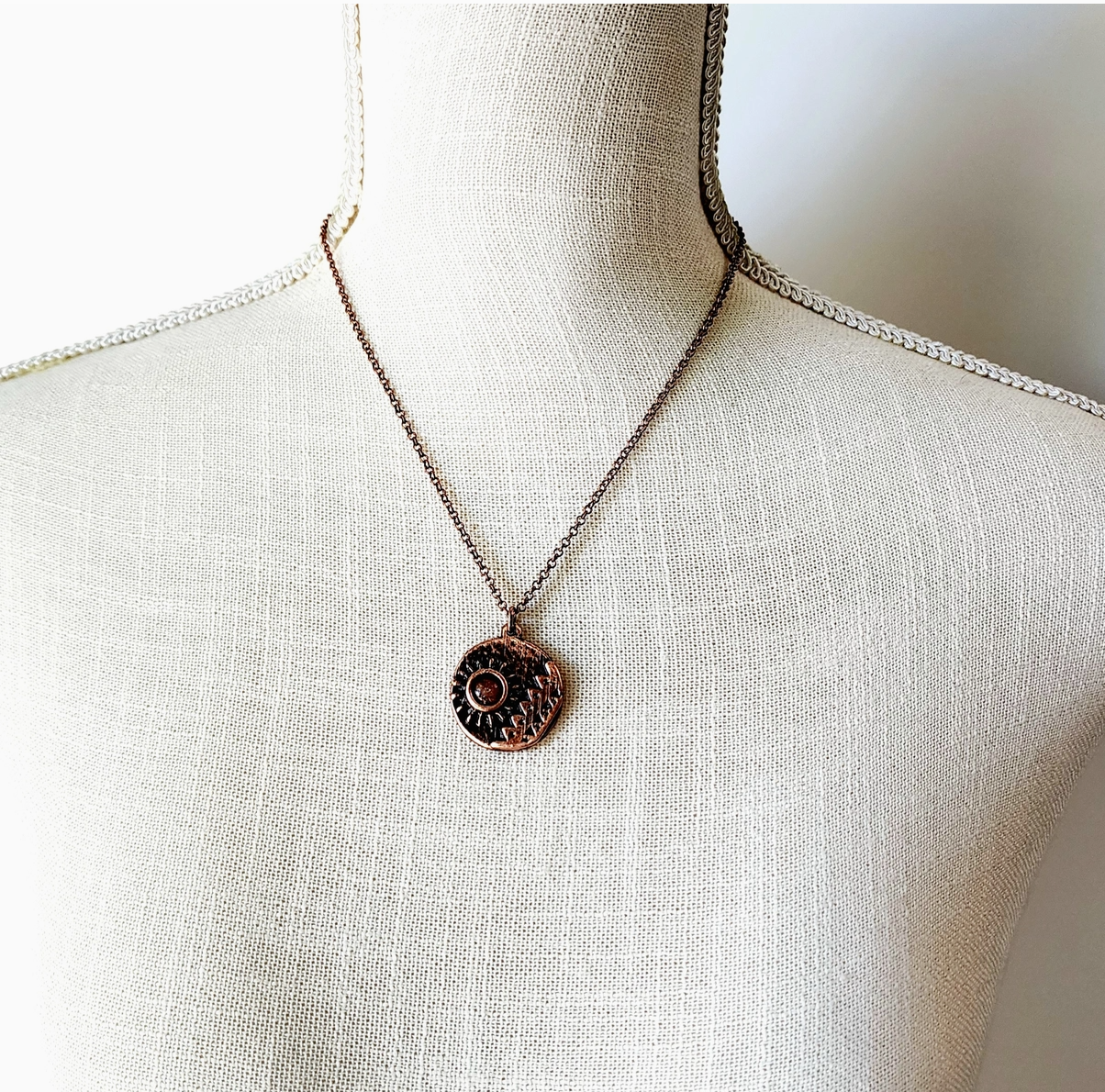 Sunstone Medallion Necklace