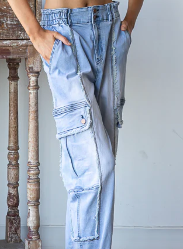 Mineral Wash Denim Pants