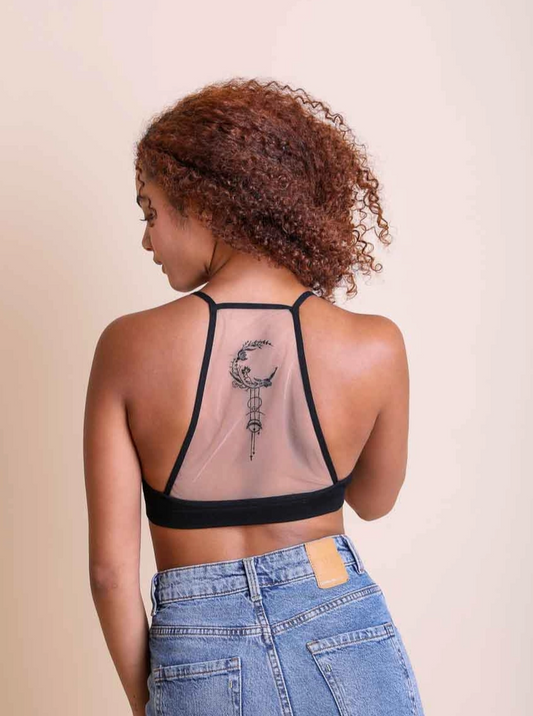 Crescent Moon Mesh Bralette