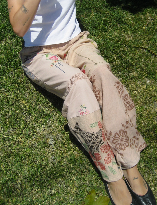 Upcycled Embroider Pants