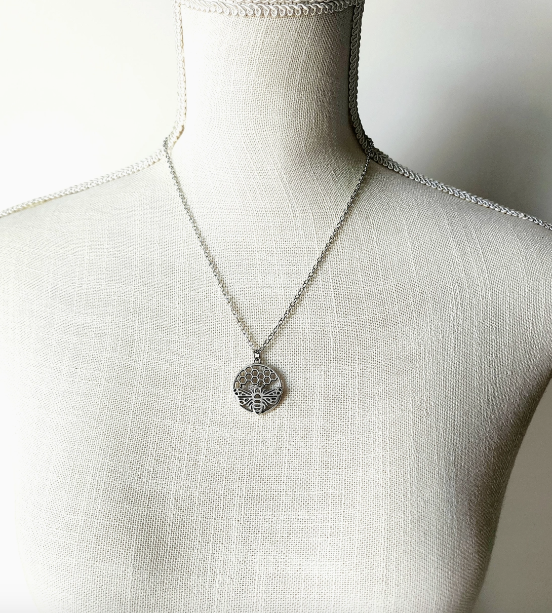 Silver Honeybee Necklace