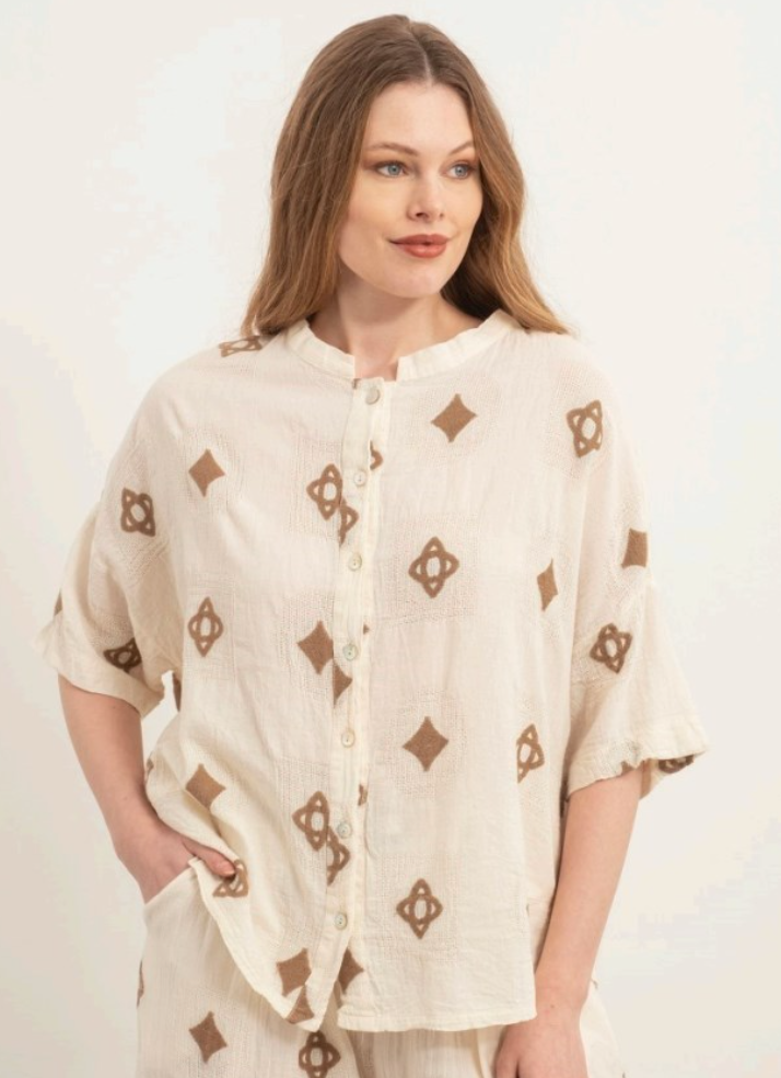 Embroider Cotton Shirt