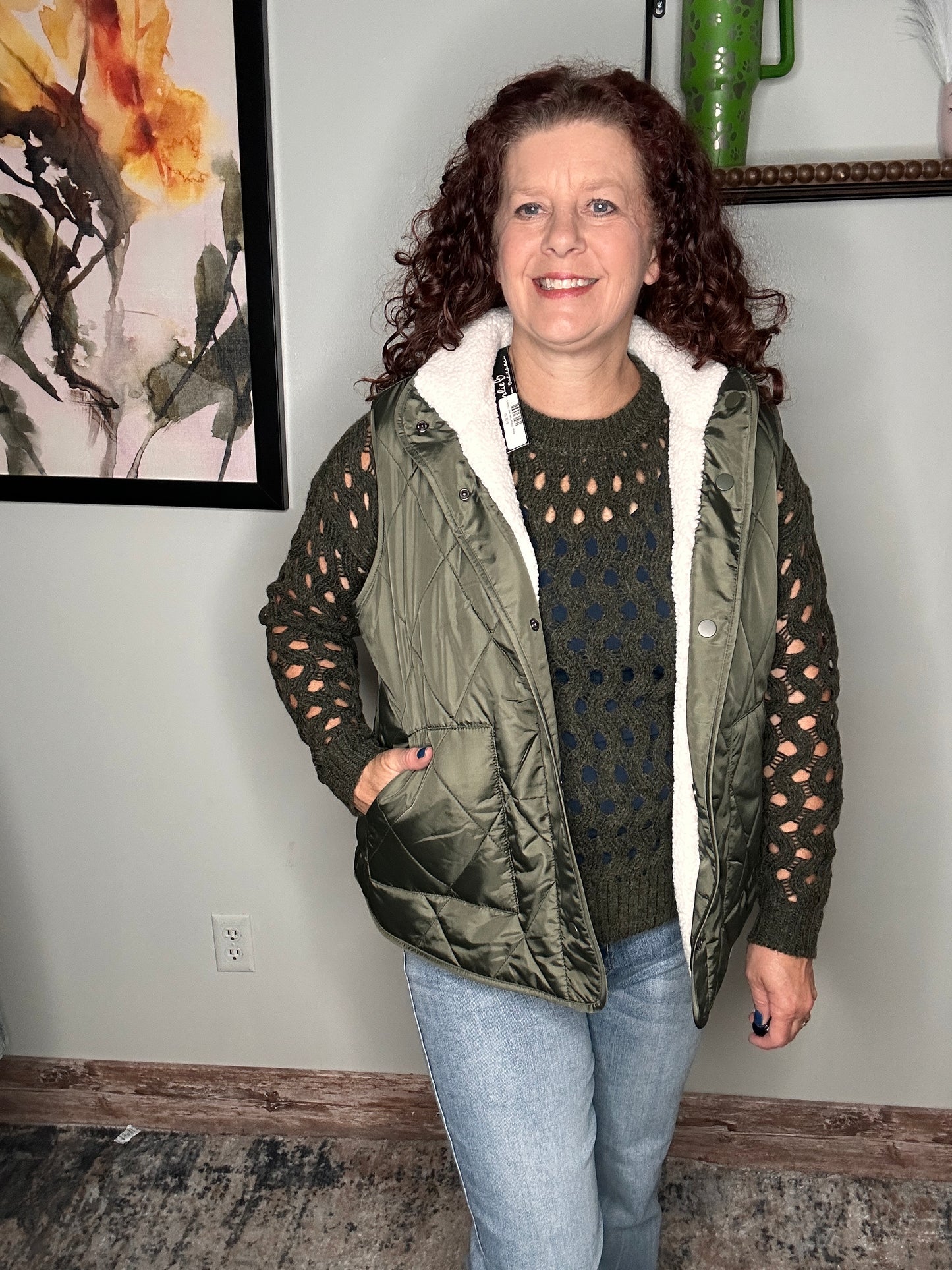 Sherpa Puffer Vest - Charlie B