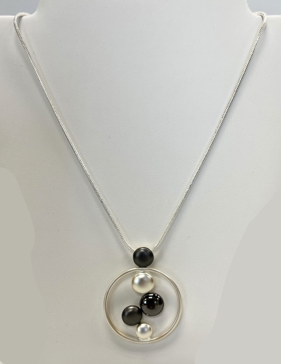 Hematite Circle Necklace
