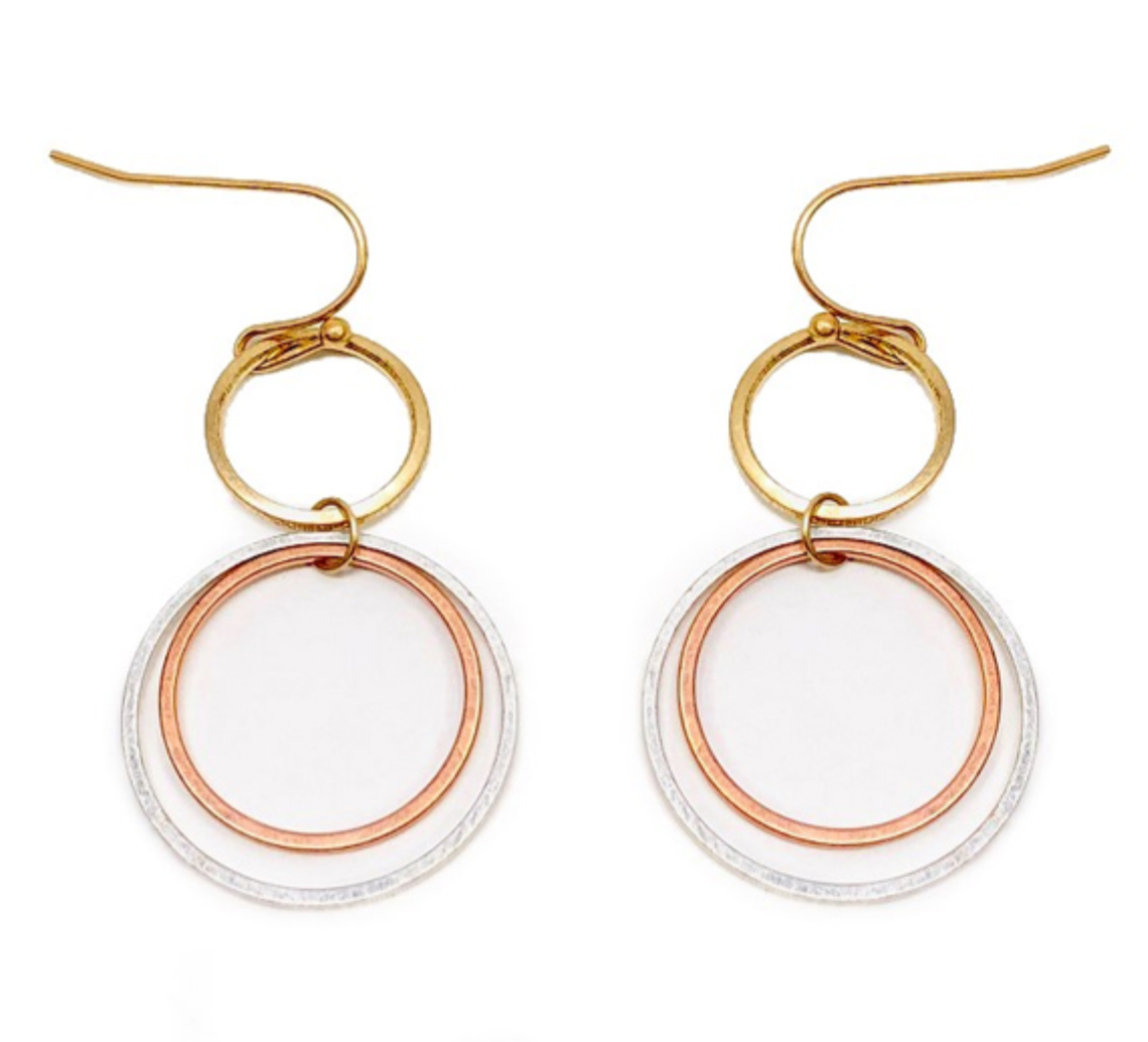 Stacked Circles Earring