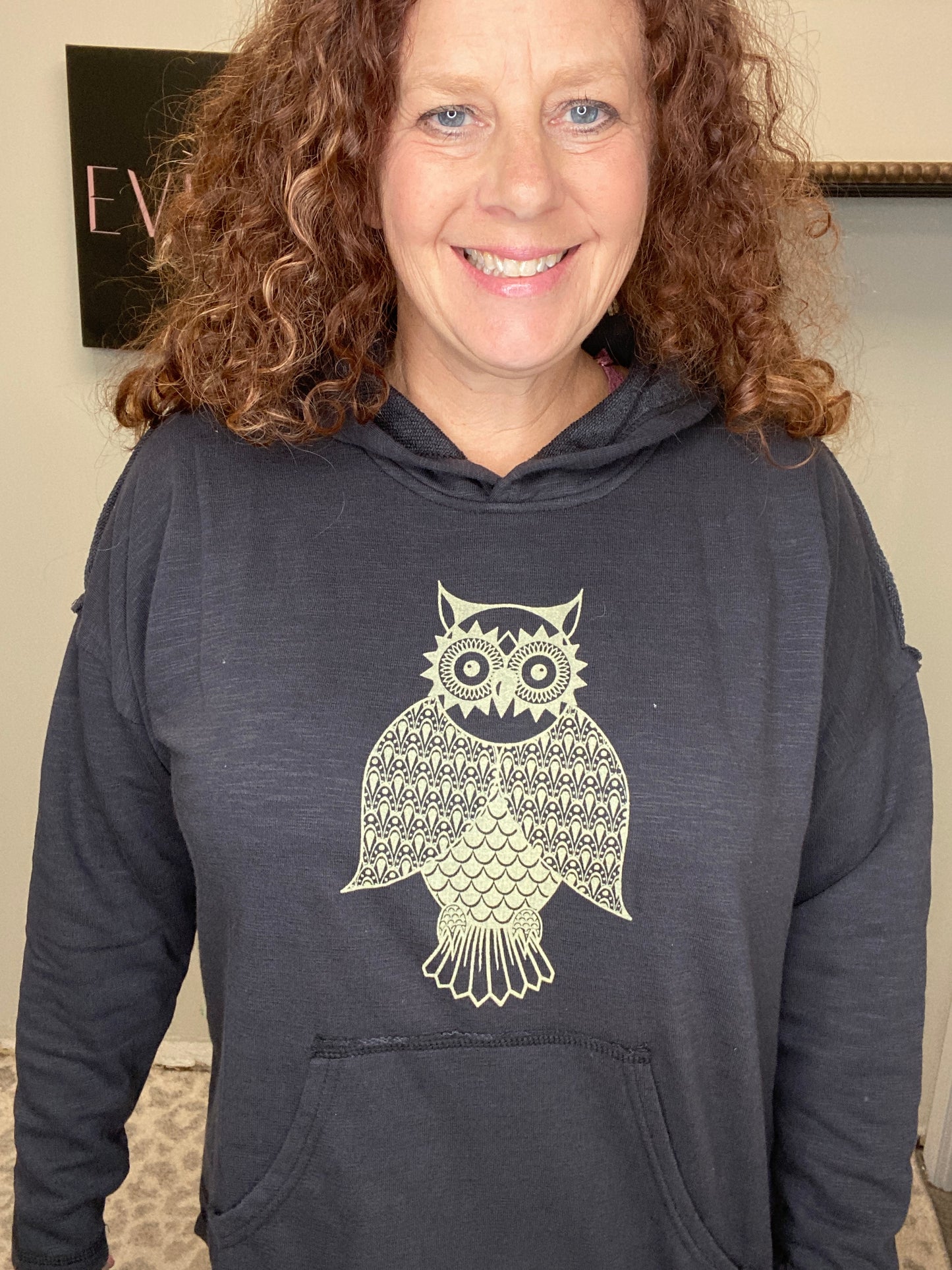 Hoodie Owl Print